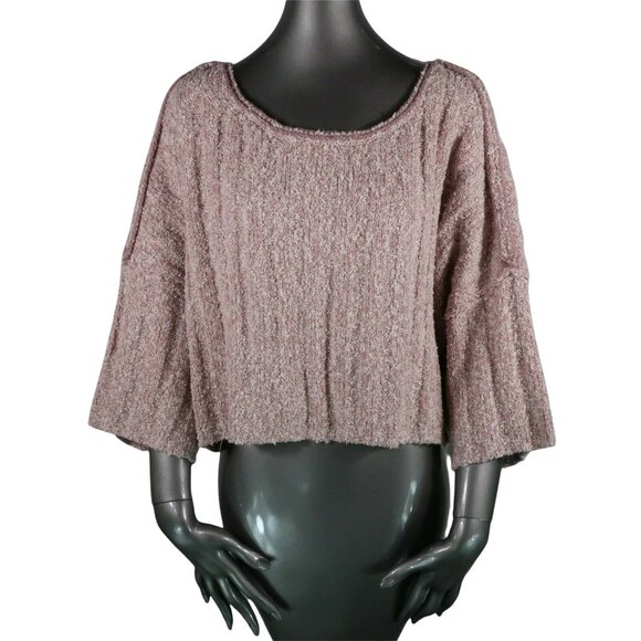 Free People NWT Sweater XS Mauve Good Day Pullover Oversized Extra Small - Picture 4 of 6